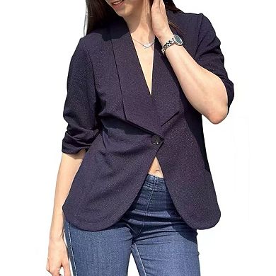 Womens Plus Size Blazers Casual Open Front Long Sleeve Work Office Suit Jackets Blazer
