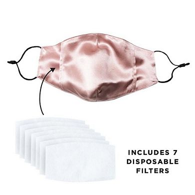 100% Silk Face Mask, Antimicrobial, 5pk