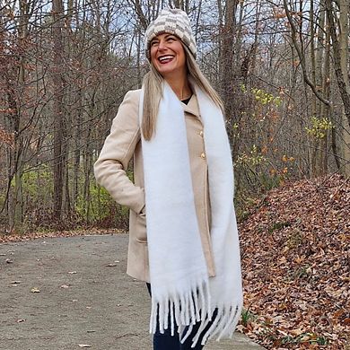 Women's Oversized Fringe Scarf