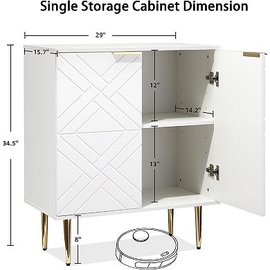 Kitchen Buffet Cabinet, 58" Sideboard Cabinet, Storage Cabinet with Doors, Modern Coffee Bar