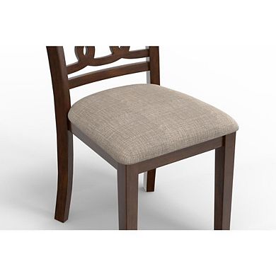 New Classic Furniture Gia 3-Piece 42 Wood Round Dining Set with 2 Chairs