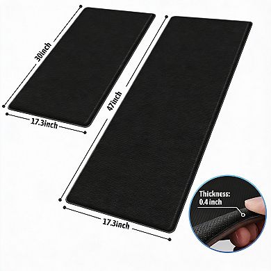 Anti-Fatigue Non-Slip Kitchen Mat 0.4" Thick 2 pc