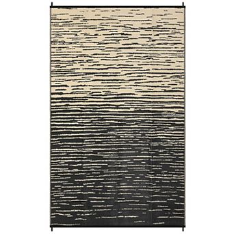 Garvee Modern Plastic Straw Woven Outdoor Rug Reversible Rug UV-Resistant Mat for RV Picnic Pool