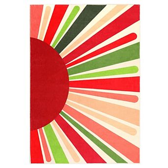 Garvee Radiant Modern Sunshine Area Rug Machine Washable Ultra Thin Rug for Living Room Bedroom