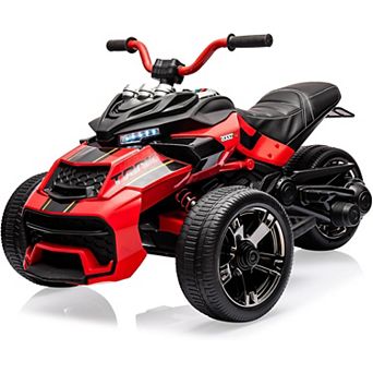 12V Kids Ride On ATV, Motorcycle, 3 Wheeler Electric Vehicle for Kids 3-8 Toddler Battery