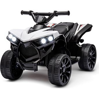 6V Kids Electric ATV with LED Lights & Music, Battery-Powered 4-Wheeler Ride-on Toy with Foot
