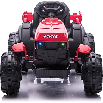 Ride On Tractor Toy for Kids, 12V Ride On Toy with Trailer & Remote Control, Battery Powered