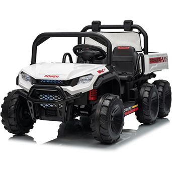 24V 4WD Electric Ride-on Dump Truck for Kids, 2-Seater with Parental Remote Control, 3 Speeds,