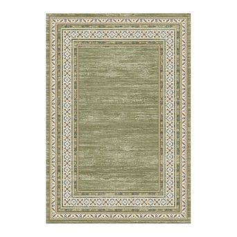 FairOnly Modern Machine Washable Area Rug with Frame for Bedroom Non Slip Ultra Thin Rug for Kitchen