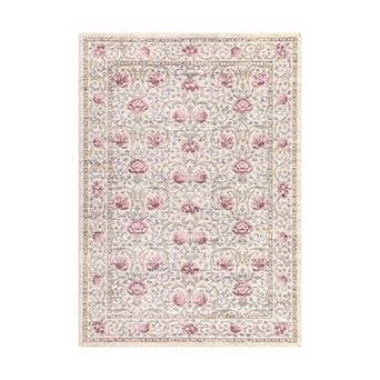 Garvee Retro Floral Area Rug Ultra Thin Machine Washable Non Slip Mat for Bedroom Entrance Kitchen