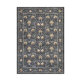 Garvee Retro Floral Area Rug Ultra Thin Machine Washable Non Slip Mat for Bedroom Entrance Kitchen