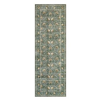 Garvee Retro Floral Area Rug Ultra Thin Machine Washable Non Slip Mat for Bedroom Entrance Kitchen