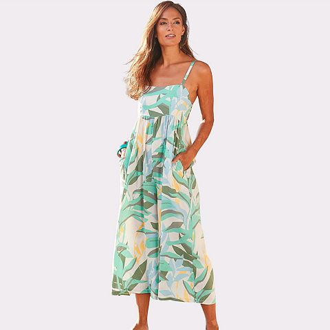 Женские комбинезоны Lascana Women's Empire Waist Culotte Jumpsuit