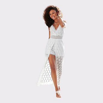 Lascana Women's Lace Maxi Overlay Romper