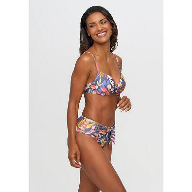 Lascana Women's Floral Pattern Push Up Bikini Top