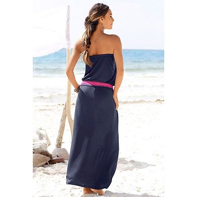 Lascana Women's Bandeau Maxi Dress