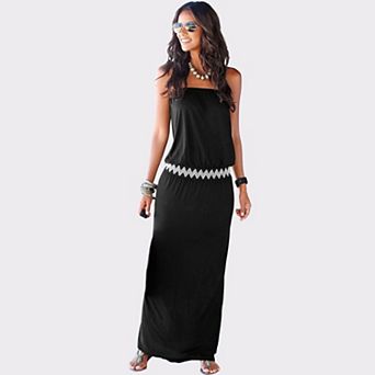 Lascana Women's Bandeau Maxi Dress