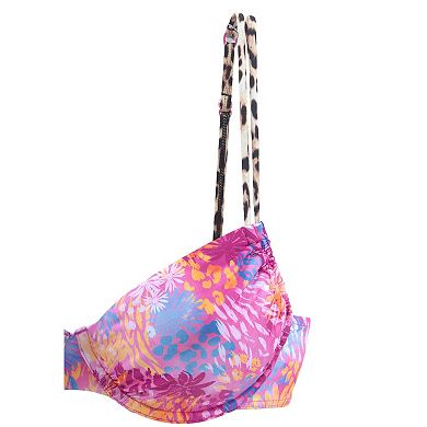 Lascana Women's Leopard Floral Underwire Bikini Top