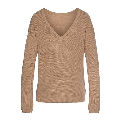 Lascana Women's Back V-Neck Sweater