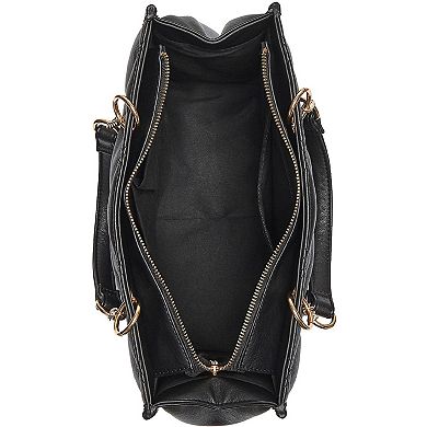 Lascana Women's Quilted Tote Handbag, Black, Size O/S