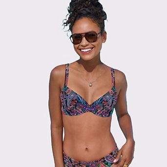 Lascana Women's Paisley Print Underwire Bikini Top
