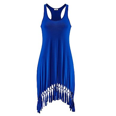 Lascana Women's Fringe Hem Beach Dress