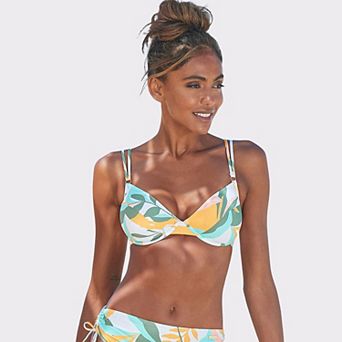 Lascana Women's Printed Underwire Bikini Top