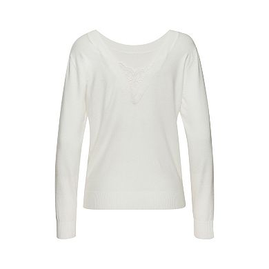 Lascana Women's Lace Back Detail Sweater