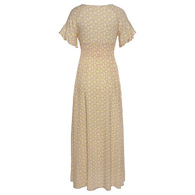 Lascana Women's Floral V-Neck Dress