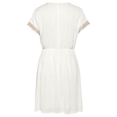 Lascana Women's Crochet Trim V-Neck Dress