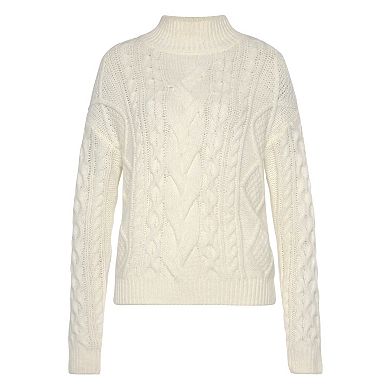 Lascana Women's Cable Knit Turtleneck Sweater