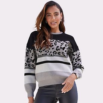 Lascana Women's Leopard Print Sweater