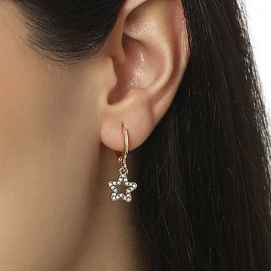 JS Jessica Simpson Gold-Tone Evil-Eye, Heart & Star Stud & Hoop Earring Set, 9 Pairs