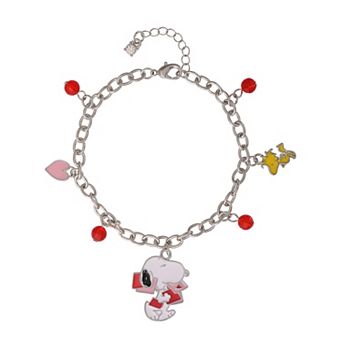 Peanuts Snoopy Heart Letter Bracelet