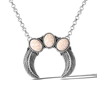 JS Jessica Simpson Ox Silver Western Necklace