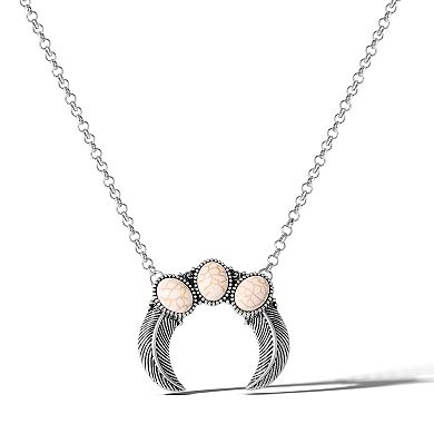 JS Jessica Simpson Ox Silver Western Necklace