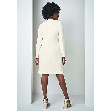 Jessica London Women's Plus Size Single Breasted Jacket Dress