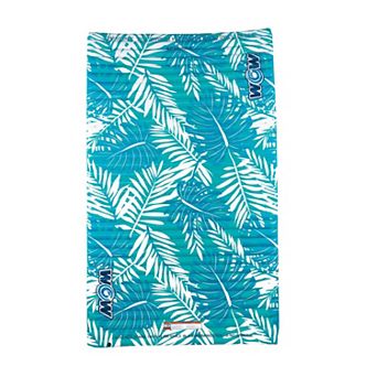 Water Walkway Teal Palm Leaves
