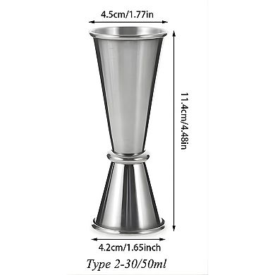 Stainless Steel Double-Sided Jigger 1 oz & 1.7 oz