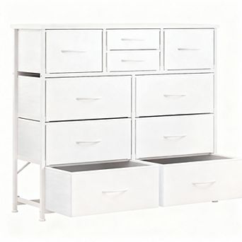10-Drawer Fabric Storage Dresser with Small Deep Drawers