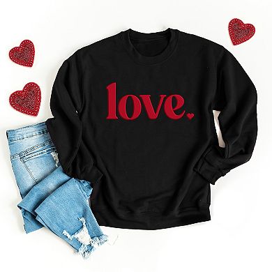 Love Bold Heart Puff - Women's Graphic Sweatshirt