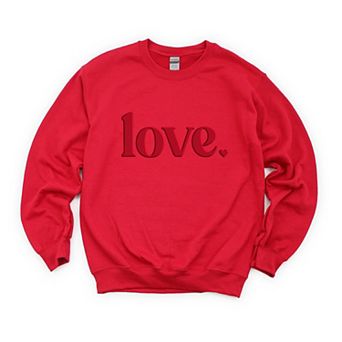 Love Bold Heart Puff - Women's Graphic Sweatshirt