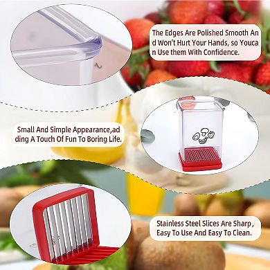 Small Slicer for Fruit Vegetables Eggs with Brush