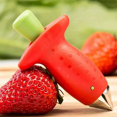 Small Fruit Stem Remover & Corer - For Strawberries, Tomatoes, Pineapple Eyes