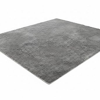 5x8 Soft Shag Area Rug for Bedroom & Living Room, Fluffy Non-Slip Grey