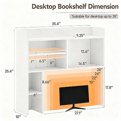 7-Compartment Desk Organizer: Sturdy, Adjustable, Multi-Use
