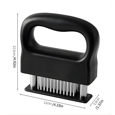 Stainless Steel Meat Tenderizer for Steaks, Chicken, Pork - Sharp Needles to Puncture Meat