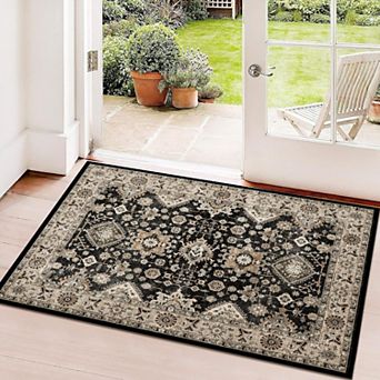 Washable Runner Rug 2x3 Entryway Rug Door Mat Non Slip Runner Rugs with Rubber Backing Soft