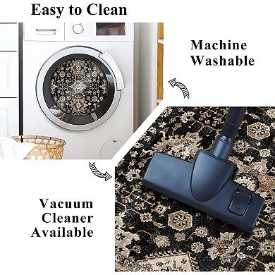 Washable Runner Rug 2x3 Entryway Rug Door Mat Non Slip Runner Rugs with Rubber Backing Soft