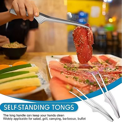 Stainless Steel BBQ Tongs 2 Pcs